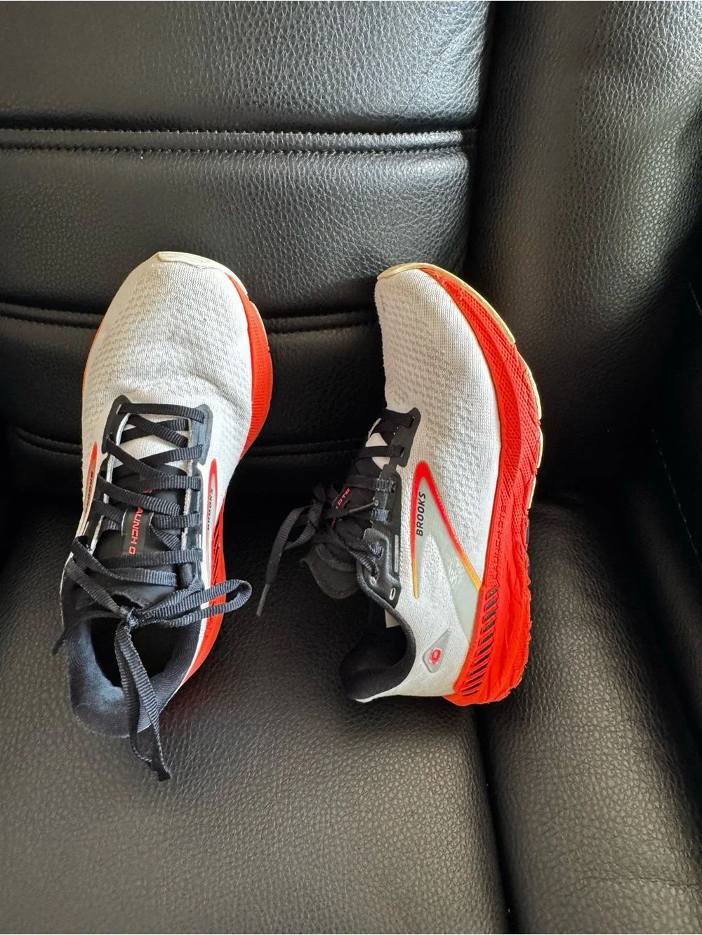 Brooks Women’s Athletic Shoes — Light Gray with Red and Black